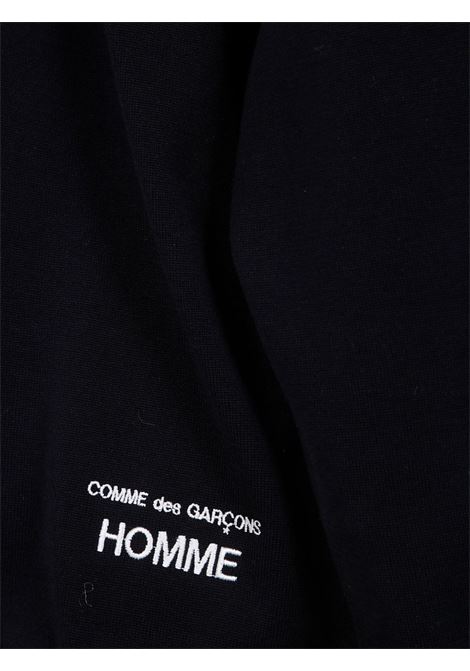 Felpa con logo ricamato in nero Comme des Garçons Homme - uomo COMME DES GARCONS HOMME | HON0011